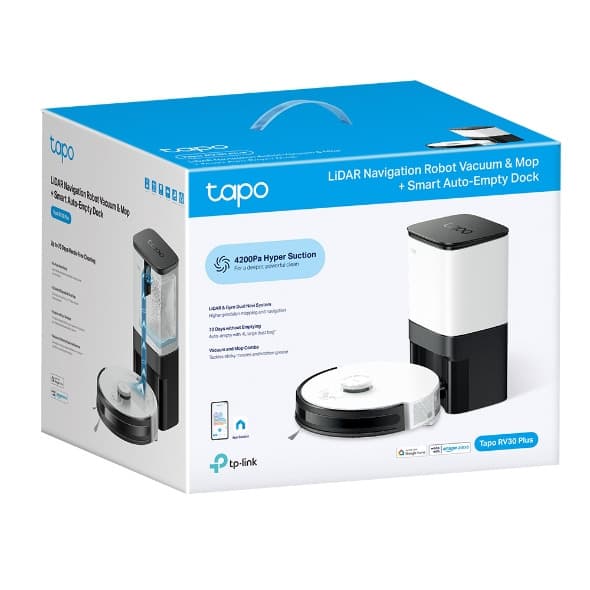 Tapo RV30 Plus | LiDAR Navigation Robot Vacuum & Mop + Smart Auto-Empty Dock - 3