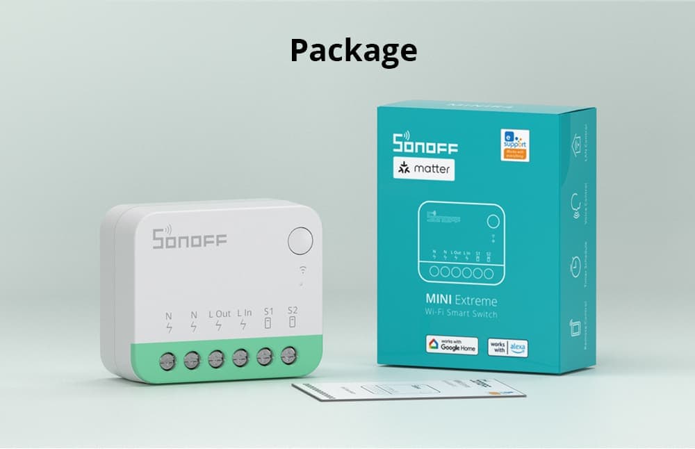 Sonoff MINIR4M - MINI Extreme Wi-Fi Smart Switch (Matter) 10A - 2