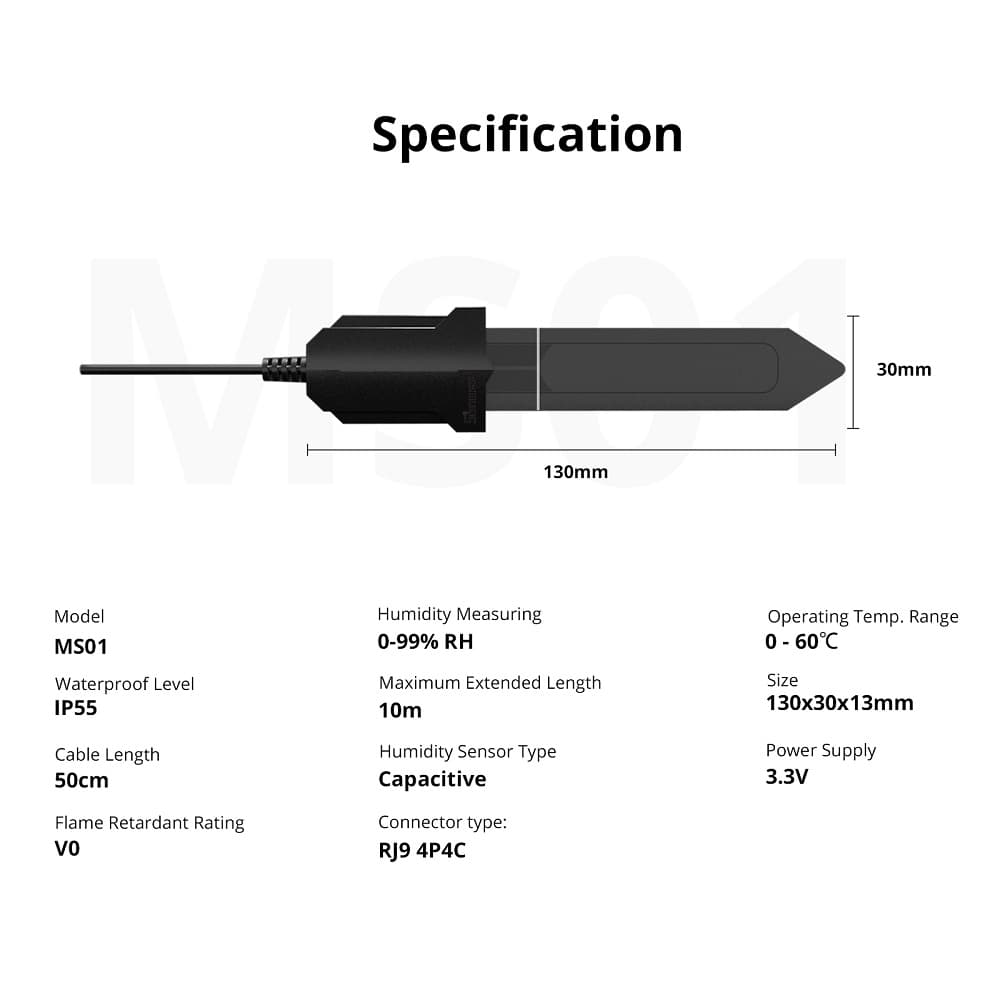 Sonoff MS01 - Soil Moisture Sensor with RJ9 4P4C Connector - 2