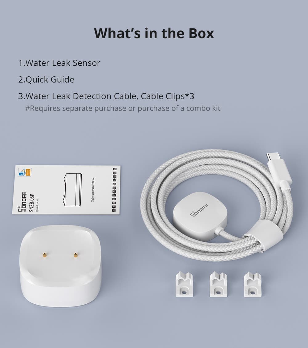 مستشعر تسريب المياه سونوف SNZB-05P (زيجبي) - حساس كشف الفيضان والتدفق الذكي - 2