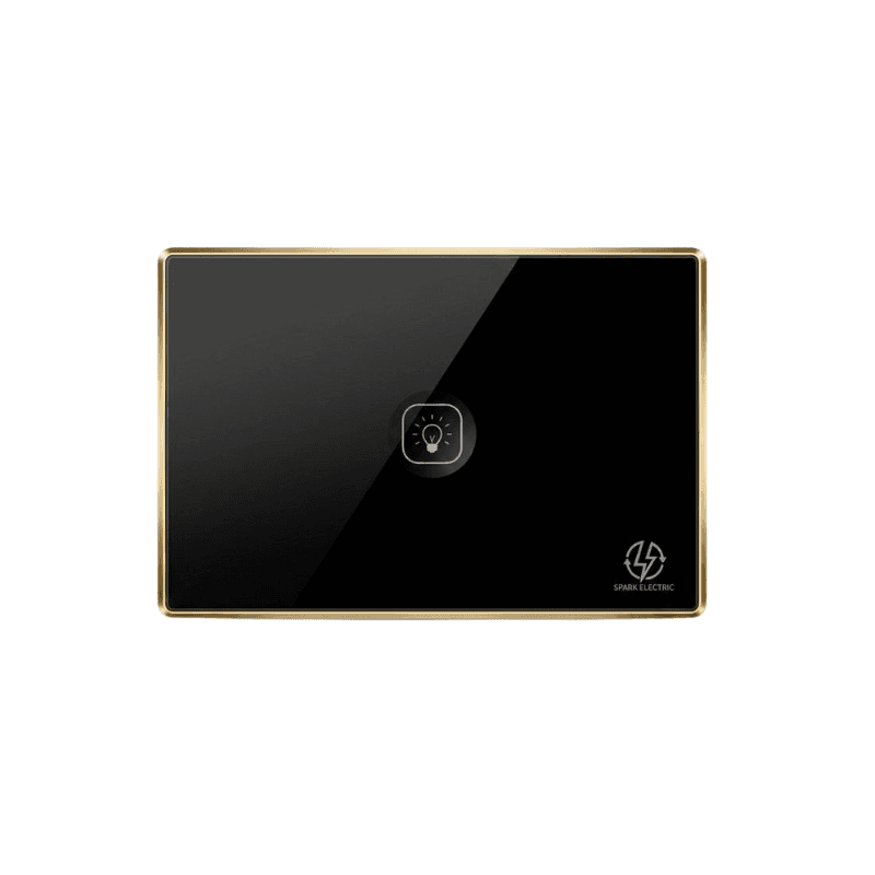 Tuya Wi-Fi (1/2/3/4) Gang US Black (gold frame)
