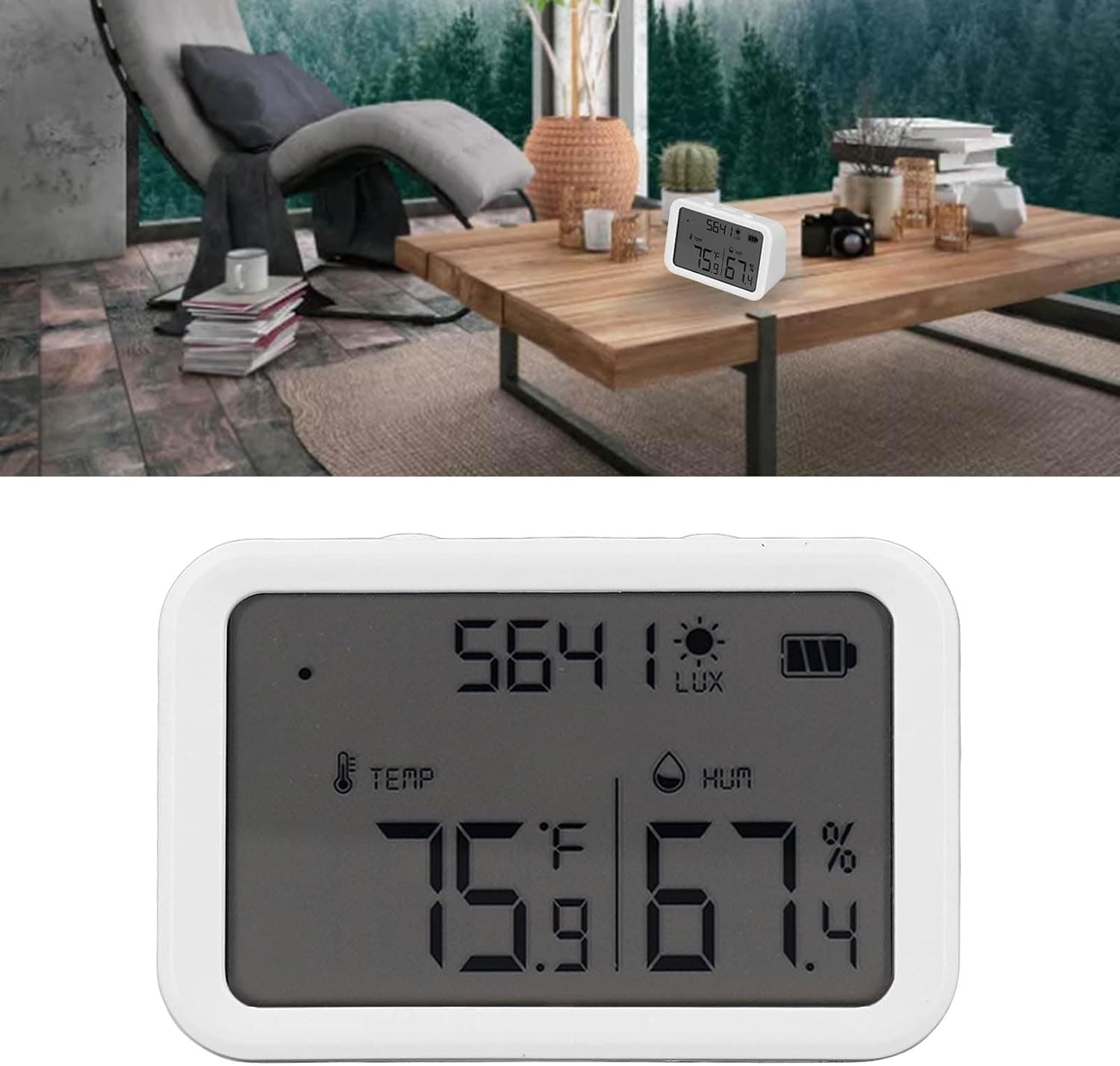 Tuya Smart Temperature & Humidity Sensor with LCD Display - 4