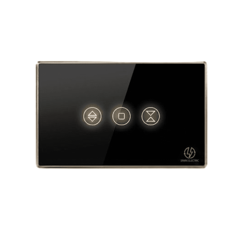 Tuya Wi-Fi Curtain black US Single (gold frame)