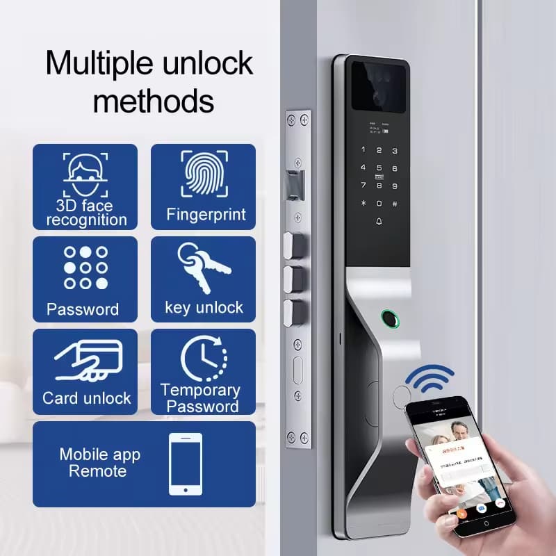 Tuya smart lock (Sl-037) For Security Door Waterproof - 3