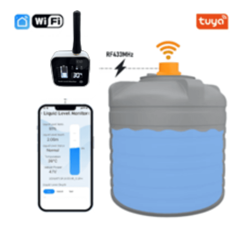 Tuya Wireless Tank Level Meter Rf Long Range