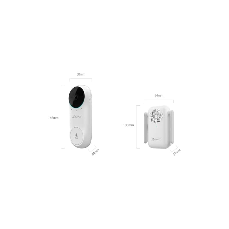 Ezviz Smart Battery Doorbell Kit | Ezviz DB2 (3K) - 2