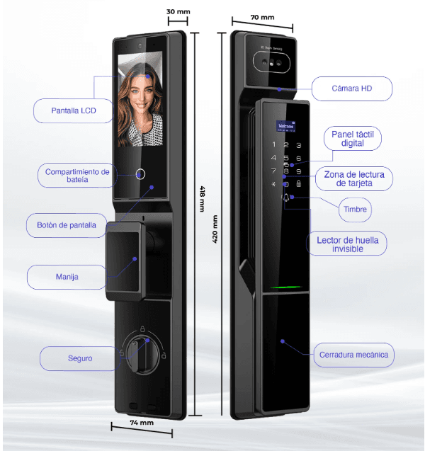 Smart Lock Tuya for security door(Sl-051) - 2