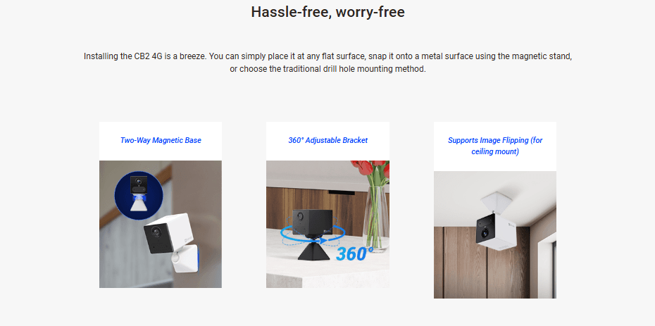 Ezviz Kit Indoor WiFi 1080p Battery CS-CB2 with power partner - 3