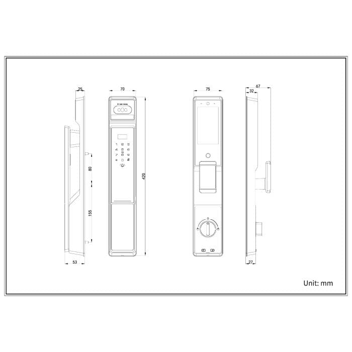 Smart Lock Tuya for security door(Sl-051) - 3