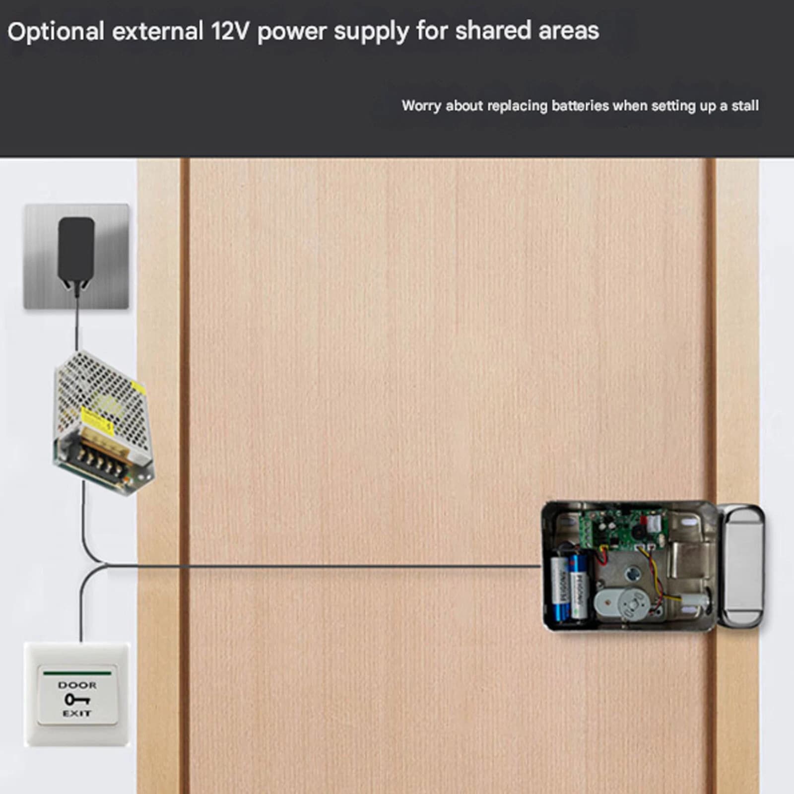 زرفيل طبش قفل تويا الذكي الخارجي | بصمة ولوحة مفاتيح مزدوجة SL-016 - 4