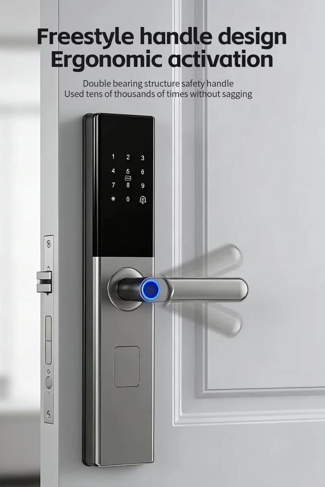Tuya Smart Lock for Security Doors Silver (Sl-062) - 2