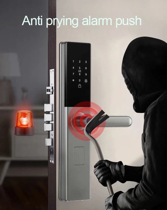 Tuya Smart Lock for Security Doors Silver (Sl-062) - 3