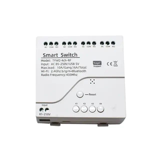 Tuya Smart 4-Channel Switch (16A)